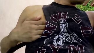 Bobby unleashes his dick and works on it until he unloads