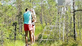Luscious blonde Olivia Devine is bent on seduction when she leads Joko in the woods while shedding her clothes along
