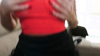 Palomino calls her stepbrother Tony to her bedroom to ask if he thinks her boobies