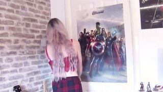 Blonde babe Carly Rae tricked into blowjob UK casting
