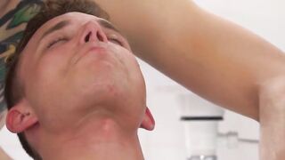 Cute twink loves sucking his horny boyfriends big cock