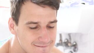 Cute twink loves sucking his horny boyfriends big cock