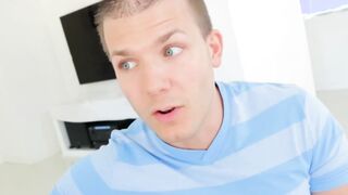 Deep and wet blowjob for my step son and he cums fast