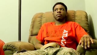 Horny bisexual DJ loves to show off his big black cock