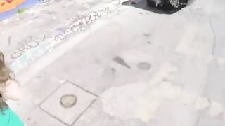 big tits petite teen paid cash to fuck stranger in public pov