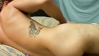 Hot dude Kelly Cooper wanking his fat pole on the bed