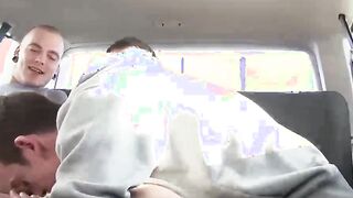 Sexy twinks Jake Richards and Dan throwing an orgy in a car