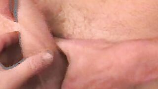 Masked jock gets his cock and balls worshiped by chubby dude