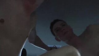 Amateur twinks having an awesome orgy while driving in a car