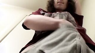 Cock loving gay thug jacks off rock solid cock and cums