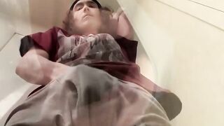 Cock loving gay thug jacks off rock solid cock and cums