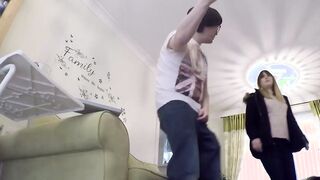 Busty Sophie Sheridan sucking balls before cock audition