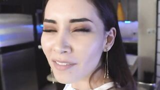 beautiful girl sucks off a big cock