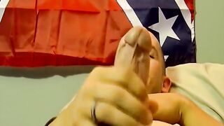 Robert gets his big cock sucked after showing off his body