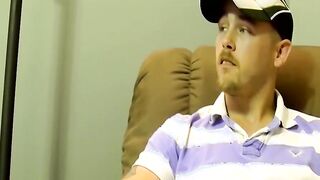 Robert gets his big cock sucked after showing off his body