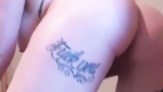 inked teen beauty showing her melons and pussy in 4k
