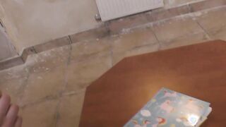 Banging teen Kattie Hill doggystyled by stud after blowjob