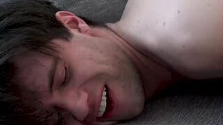 Hairy daddy gets barebacked hard in wild stepson threesome