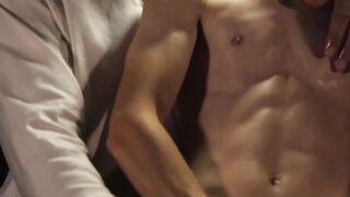 Sexy bubble butt teenager jerked off by hot bearded daddy