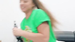 three sexy girls stimulating their clits with vibrators