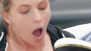 three sexy girls stimulating their clits with vibrators