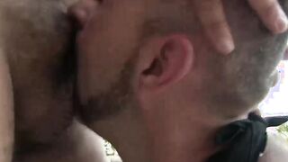 Horny old fuck buddies have one nasty gay threesome sex