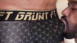 Jocks Saul Leinard and Hugh Hunter sucking before bareback