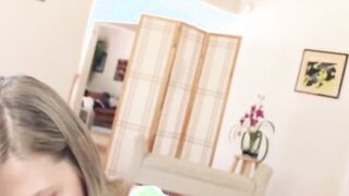 big ass blonde teen step sister fucked on family couch pov
