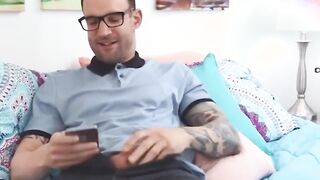 panty perv gets caught and gets his cock fucked hard