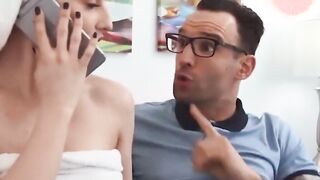 panty perv gets caught and gets his cock fucked hard