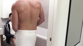Stepbros have raw pounding session in the bathroom