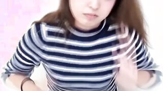 Japanese teen peeing until the whole floor is wet