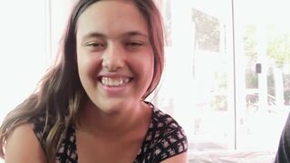 Cute teen stepsister Mia Grand rides stepbrothers cock