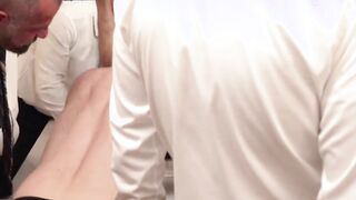 Kinky teen fucked bareback after intense anal play and BJ