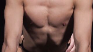Domination loving teen wears sexy jockstrap during blowjob