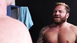 Blond stud Brody Fox moans during rimming and barefucking