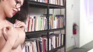 horny latina babe katana kombat pounded hard in the library