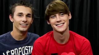 Naughty twink Jacobey wants Elijahs bare cock up his ass
