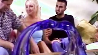 busty blonde wife enjoyed banging another stranger