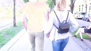 mom and daughter sharing a guy