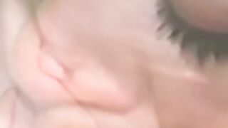 Amateur muff divers lick each other and use a giant dildo
