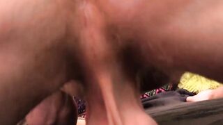 Handsome deviant swinging balls before masturbating