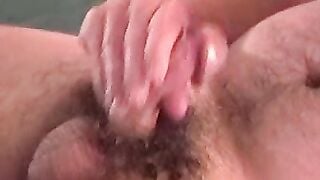 Arrogant old man tries stroking his small hairy tool solo