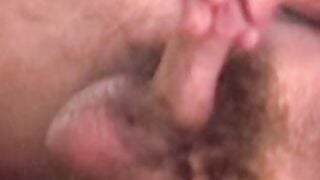 Arrogant old man tries stroking his small hairy tool solo