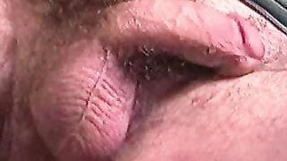 Arrogant old man tries stroking his small hairy tool solo