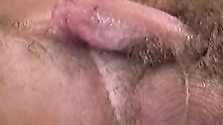 Arrogant old man tries stroking his small hairy tool solo