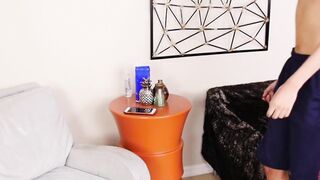 Adorable teen jacks it to video of three twinks fucking hard