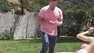big tit mature blonde teases her neighbor