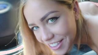 beautiful teen goes down on stepdad