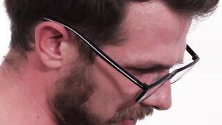 Cock hungry son fucked by bearded stepdaddy and his friend